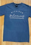 Michigan Wolverines Womens New Basic T-Shirt - Navy Blue