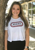 Texas A&M Aggies Womens Ombre Oval T-Shirt - White