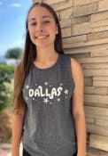 Dallas Women's Denim Stars Wordmark Muscle Tank Top
