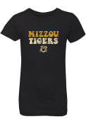 Missouri Tigers Girls Bubble Script T-Shirt - Black