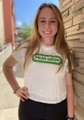 North Texas Mean Green Womens Ombre Oval T-Shirt - White