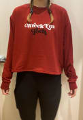 Texas Tech Red Raiders Womens Cinch Bottom Crew Sweatshirt - Red