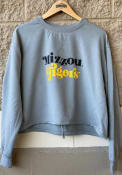 Missouri Tigers Womens Cinch Bottom Crew Sweatshirt - Grey