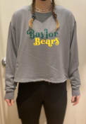 Baylor Bears Womens Cinch Bottom Crew Sweatshirt - Grey