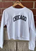Chicago Womens College Font T-Shirt - White