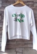 North Texas Mean Green Womens Funky Font T-Shirt - White