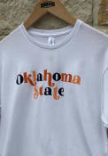 Oklahoma State Cowboys Womens Funky Font T-Shirt - White