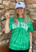North Texas Mean Green Womens Quinn Tie Dye T-Shirt - Kelly Green