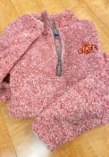 Iowa State Cyclones Womens Flecked Double Plush 1/4 Zip Pullover - Red