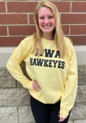Iowa Hawkeyes Womens Classic Block Crew Sweatshirt - Yellow