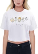 Iowa Hawkeyes Womens Floral Crop T-Shirt - White