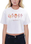 Iowa State Cyclones Womens Floral Crop T-Shirt - White