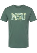 Michigan State Spartans Womens Floral T-Shirt - Green