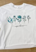 Michigan State Spartans Womens Floral Crop T-Shirt - White