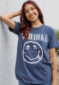 Kansas Jayhawks Womens Distressed T-Shirt - Navy Blue