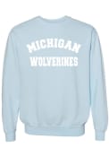 Michigan Wolverines Womens Classic Crew Sweatshirt - Light Blue