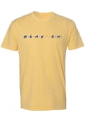 Kansas Jayhawks Womens Wordmark Dots T-Shirt - Yellow