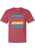 Kansas Jayhawks Womens Repeat Block T-Shirt - Crimson