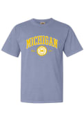 Michigan Wolverines Womens Arch Seal T-Shirt - Blue