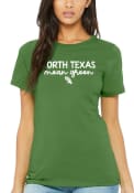 North Texas Mean Green Womens Script Logo T-Shirt - Green