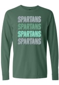 Michigan State Spartans Womens Repeat Block T-Shirt - Green