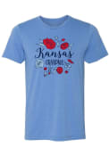 Kansas Jayhawks Womens Grandma T-Shirt - Blue