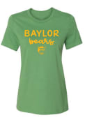 Baylor Bears Womens Script Logo T-Shirt - Green