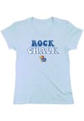 Kansas Jayhawks Girls Bubble Script T-Shirt - Light Blue