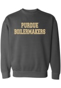 Purdue Boilermakers Womens CC Simple Font Crew Sweatshirt - Grey