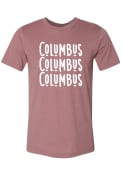 Columbus Underline Wordmark Fashion T Shirt - Pink