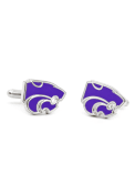 K-State Wildcats Logo Cufflinks - Silver
