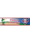 Philadelphia Phillies 3x12 Mascot Bumper Sticker - Blue