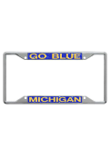Michigan Wolverines Chrome Glitter License Frame