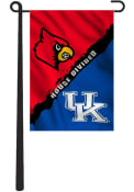 Kentucky Wildcats and Louisville Cardinals 11x18 2-Sided HD Silk Screen Garden Flag