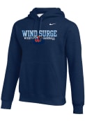 Wichita Wind Surge Club Hooded Sweatshirt - Navy Blue