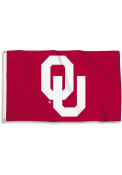 Oklahoma Sooners 3x5 Basic Logo Red Silk Screen Grommet Flag