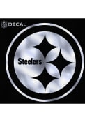 Pittsburgh Steelers 6X6 Metallic Auto Decal - Silver