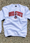 Ohio State Buckeyes Twill Crew Sweatshirt - White