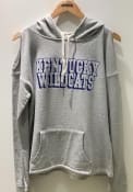 Kentucky Wildcats Womens Cold Shoulder Hooded Sweatshirt - Grey