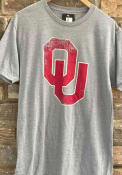 Oklahoma Sooners Distressed Logo Fashion T Shirt - Grey