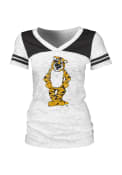 Missouri Tigers Juniors White Burnout V-Neck