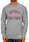 Original Retro Brand Detroit Red Wings Grey Triblend Fashion Tee