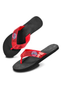 Detroit Pistons Womens Sequins Flip Flops - Black