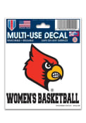 Louisville Cardinals Basketball Auto Decal - Red