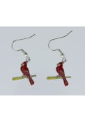 St Louis Cardinals Womens Logo Dangle Earrings - Red