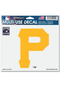 Pittsburgh Pirates 5x6 Retro Multi-Use Logo Auto Decal - Yellow