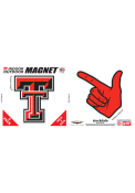 Texas Tech Red Raiders 6x6 2pk Car Magnet - Red