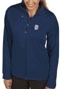 Detroit Tigers Womens Antigua Discover Light Weight Jacket - Navy Blue