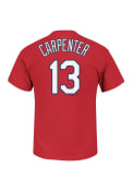 Matt Carpenter St Louis Cardinals Red Name and Number Player Tee