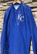 Kansas City Royals Majestic On-Field Cool Base Gamer 1/4 Zip Pullover - Blue